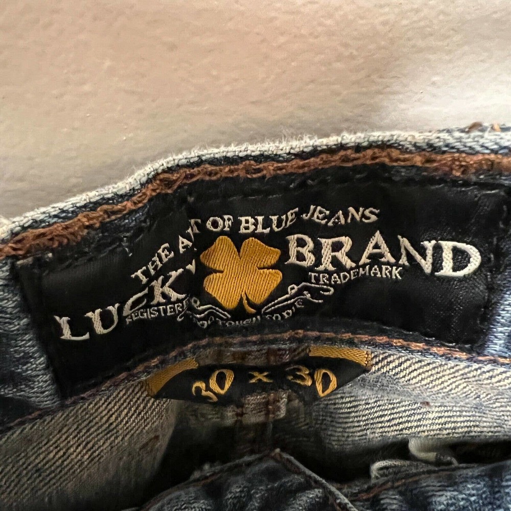 Lucky Brand Jeans Men's 30x30 Regular Size Black The Art Of Blue Jeans - Picture 3 of 8